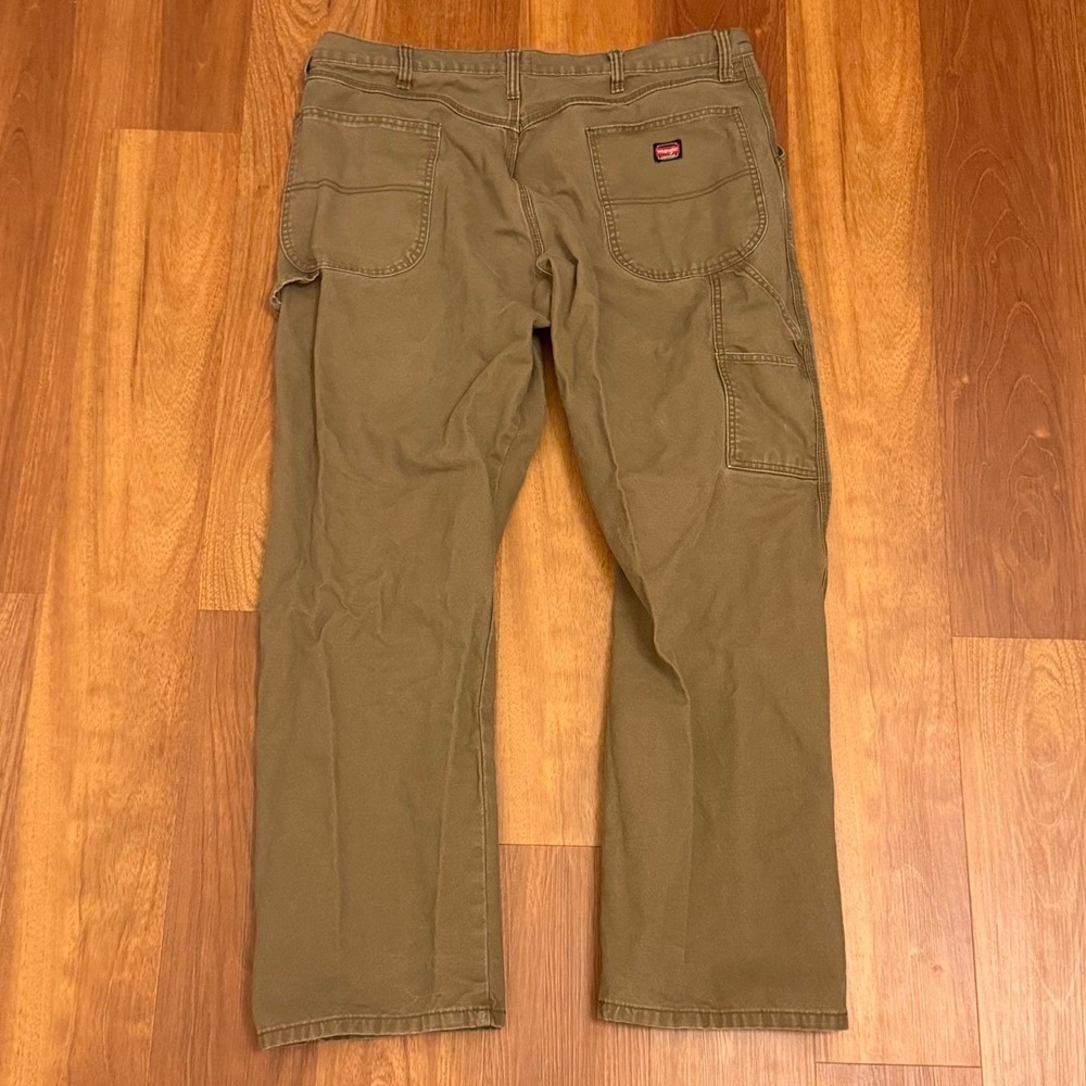 Wrangler Workwear Khaki Brown Work Utility Pants Size 38x32